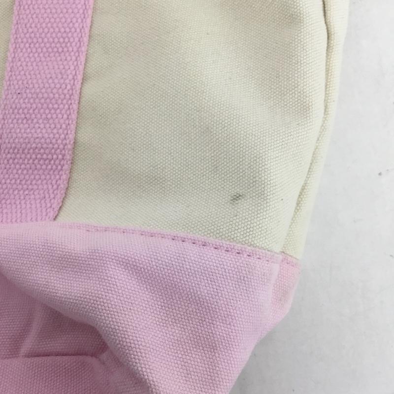 ポロラルフローレン POLO RALPH LAUREN トートバッグ トートバッグ 9AR023-W2Q-322 ショルダー 2WAY コットン ワンポイント 桃 / ピンク / X アイボリー / アイボリー /  レディース USED 古着 中古 10142096