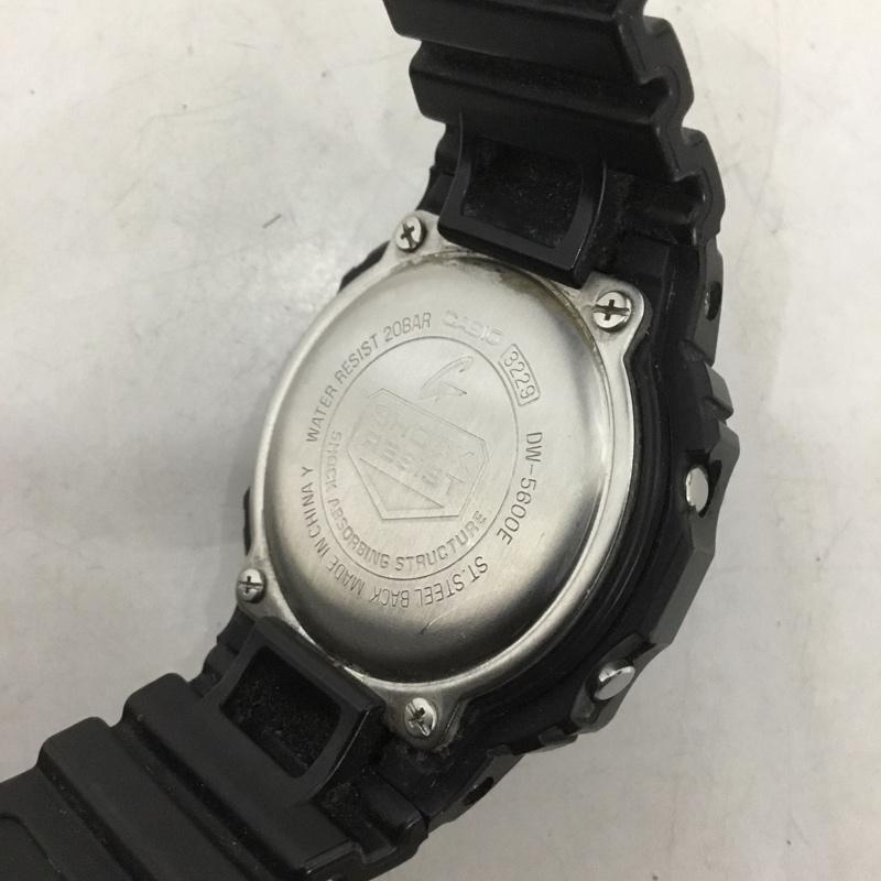 ジーショック G-SHOCK 腕時計 デジタル DW-5600E スクエア ロゴ、文字 黒 / ブラック /  メンズ USED 古着 中古 10143052