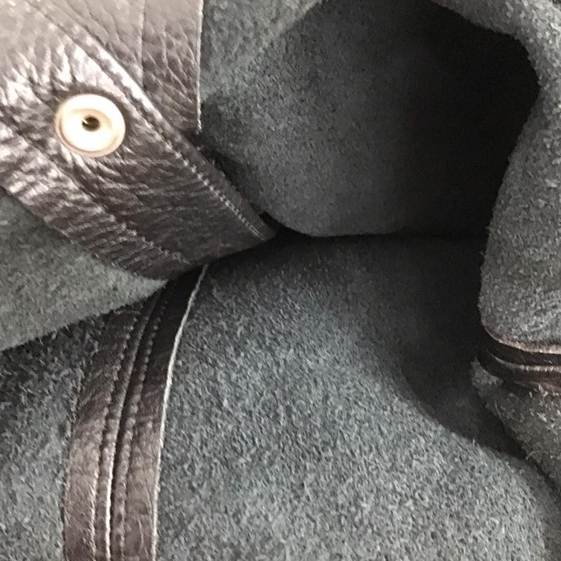 古着 USED シャツ、ブラウス 長袖 長袖レザーシャツ カラーシャツ フロントボタン 無地 黒 / ブラック /  メンズ USED 古着 中古 10142964