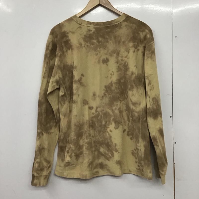 チャンピオン Champion Tシャツ 長袖 C3-S415 タイダイ ロンT M ロゴ、文字 ベージュ / ベージュ /  メンズ USED 古着 中古 10145213