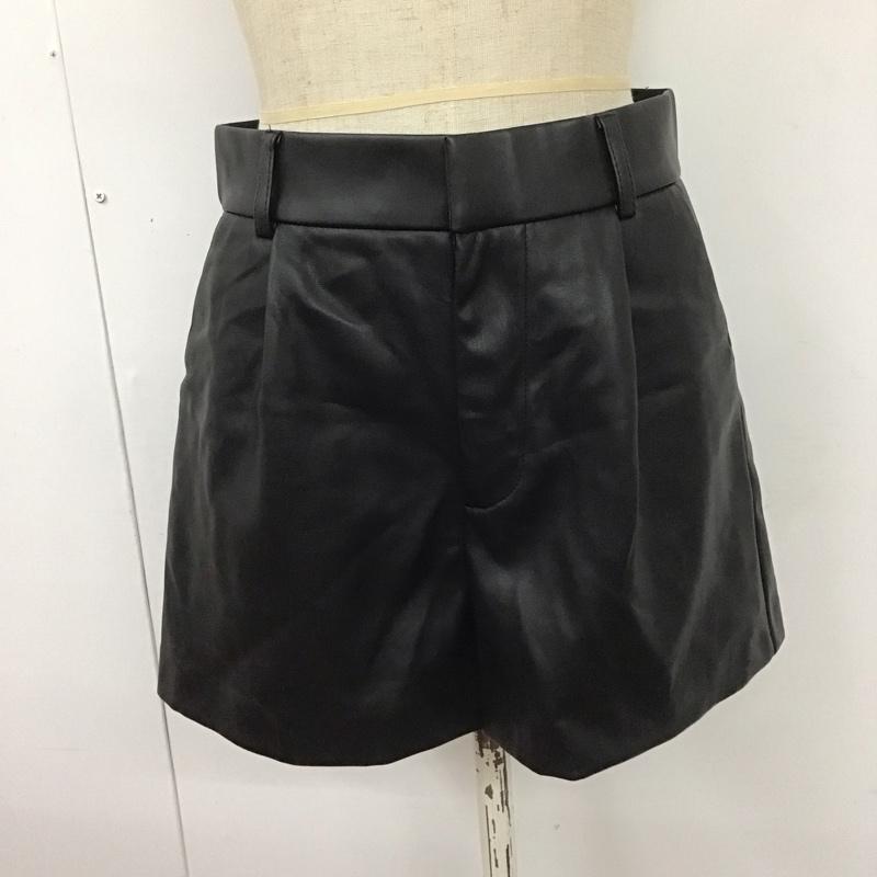 ザラ ZARA パンツ ショートパンツ 7901 291 800 フェイクレザー XS 無地 黒 / ブラック /  レディース USED 古着 中古 10113004
