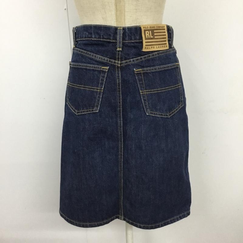 ラルフローレン RALPHLAUREN スカート ミニスカート デニムスカート ミニスカート カジュアルスカート 0 無地 インディゴ / インディゴ /  レディース USED 古着 中古 10110109