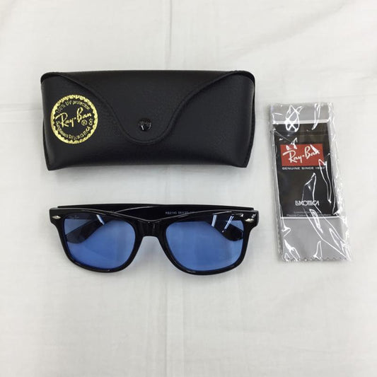 レイバン Ray-Ban めがね・サングラス サングラス RB2140 ロゴ、文字 黒 / ブラック / X 青 / ブルー /  メンズ USED 古着 中古 10136316