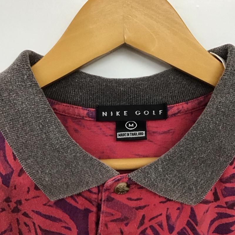 ナイキ NIKE ポロシャツ 半袖 半袖ポロシャツ カラーシャツ 半袖カットソー golf 90s M プリント マルチカラー / マルチカラー /  メンズ USED 古着 中古 10149978