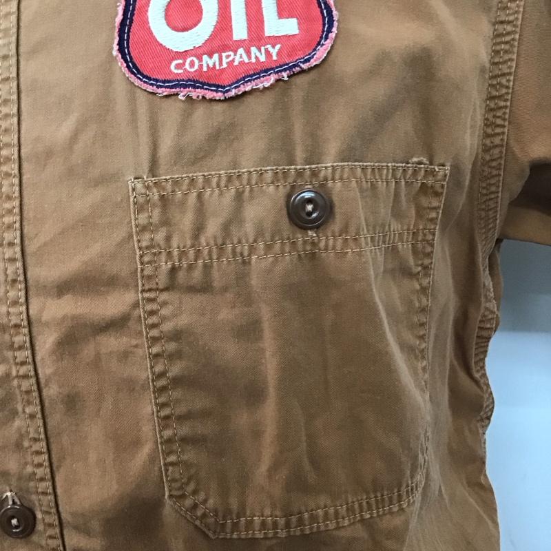 ジョーマッコイ JOE McCOY シャツ、ブラウス 半袖 半袖シャツ カラーシャツ 半袖カットソー プリントシャツ ロゴ、文字 茶 / ブラウン /  メンズ USED 古着 中古 10113103