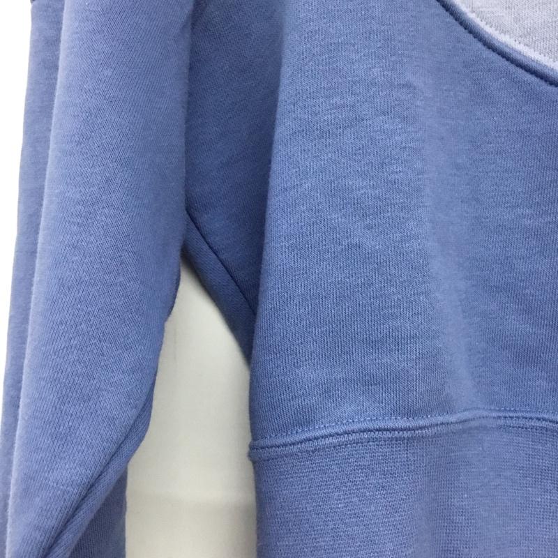 ナイキ NIKE トレーナー 長袖 CN7205-458 ショート丈 スウェット S ロゴ、文字 青 / ブルー / X 水色 / ライトブルー /  レディース USED 古着 中古 10144670