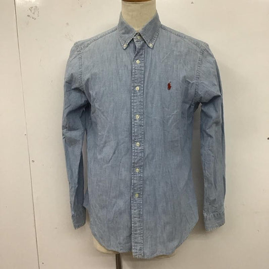 ラルフローレン RALPHLAUREN シャツ、ブラウス 長袖 長袖シャツ カラーシャツ ポケットシャツ 長袖カットソー デニムシャツ M ロゴ、文字 インディゴ / インディゴ /  メンズ USED 古着 中古 10124490