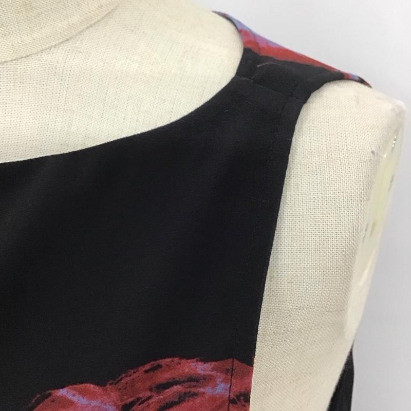 ディーゼル DIESEL ワンピース ロングスカート ノースリーブ XXS 花柄 黒 / ブラック /  レディース USED 古着 中古 10110867