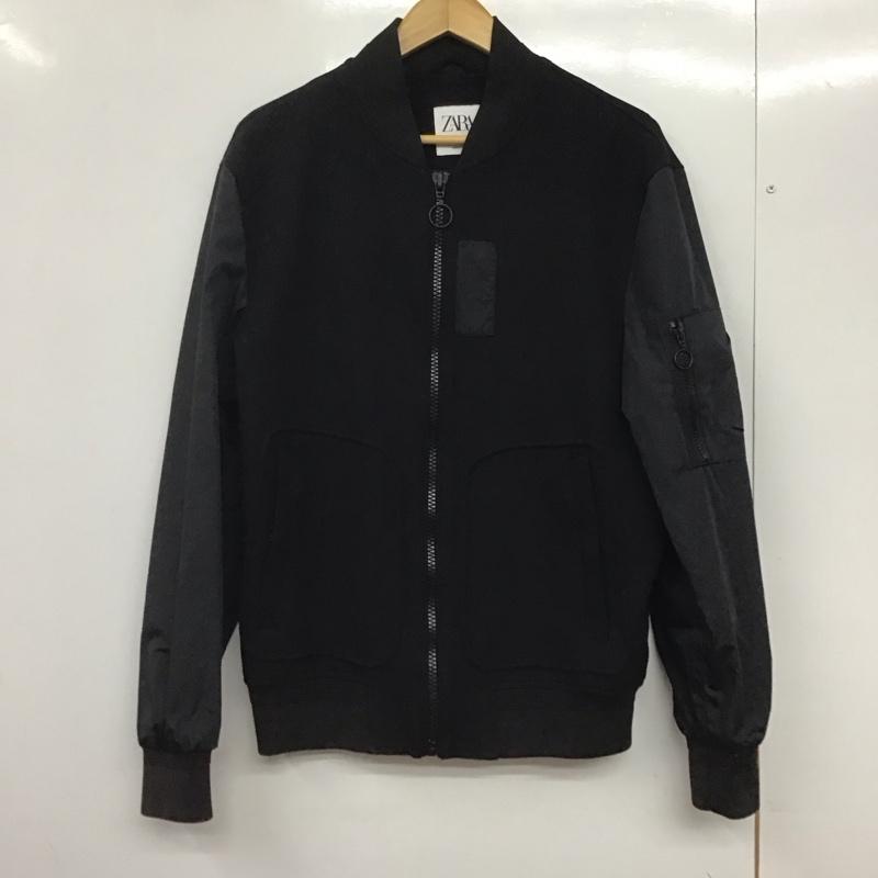 ザラ ZARA ジャケット、上着 ジャンパー、ブルゾン M 無地 黒 / ブラック /  メンズ USED 古着 中古 10145038
