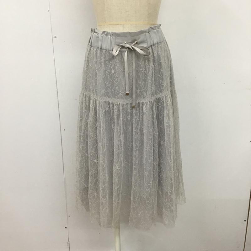 ジルスチュアート JILLSTUART スカート ひざ丈スカート FREE 無地 灰 / グレー /  レディース USED 古着 中古 10106137