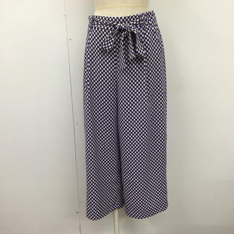 ザラ ZARA ボトムス ボトムス 7901 062 050 イージーパンツ ワイドパンツ M 総柄 青 / ブルー / X 茶 / ブラウン / X アイボリー / アイボリー /  レディース USED 古着 中古 10108569