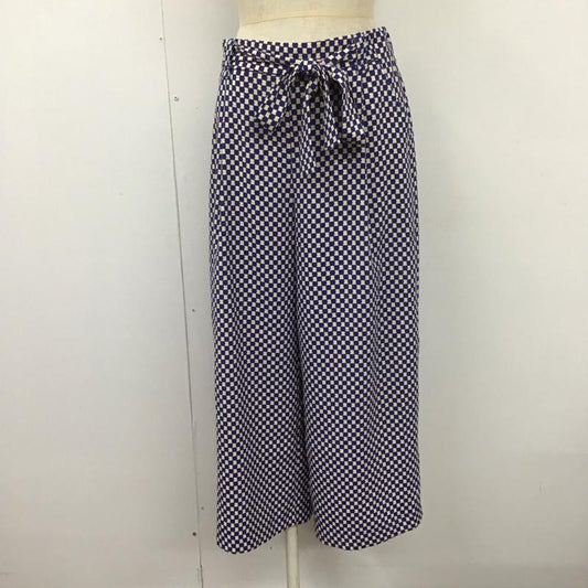 ザラ ZARA ボトムス ボトムス 7901 062 050 イージーパンツ ワイドパンツ M 総柄 青 / ブルー / X 茶 / ブラウン / X アイボリー / アイボリー /  レディース USED 古着 中古 10108569