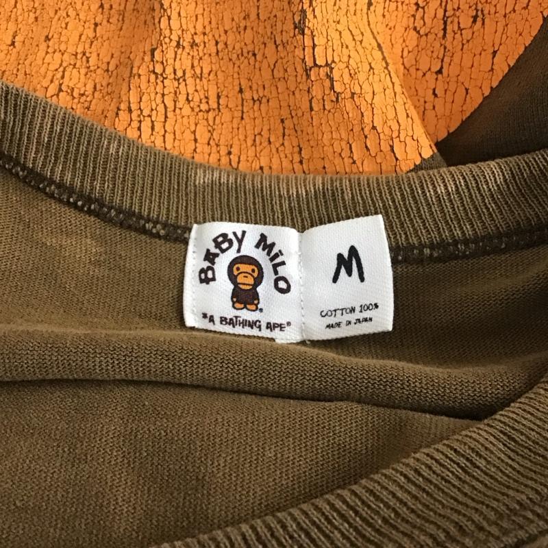 アベイシングエイプ A BATHING APE Tシャツ 半袖 半袖カットソー プリントTシャツ クルーネックカットソー M プリント 茶 / ブラウン /  メンズ USED 古着 中古 10116560