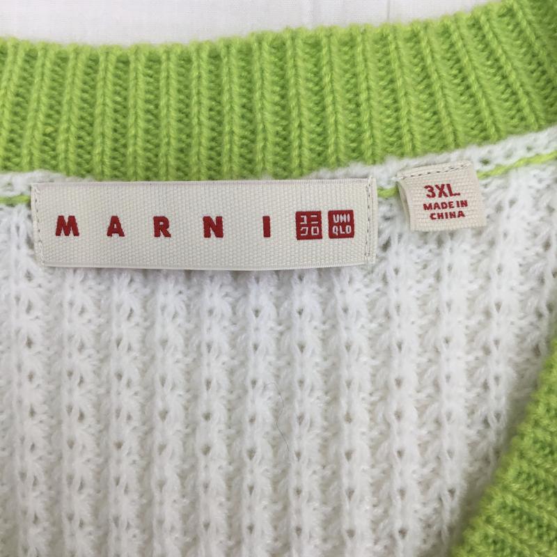 ユニクロ UNIQLO ベスト ベスト MARNI 4L  白 / ホワイト / X 緑 / グリーン /  レディース USED 古着 中古 10139896