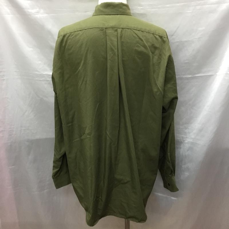ウ゛ァンヒューゼン VANHEUSEN シャツ、ブラウス 長袖 XL 無地 カーキ / カーキ /  メンズ USED 古着 中古 10119841