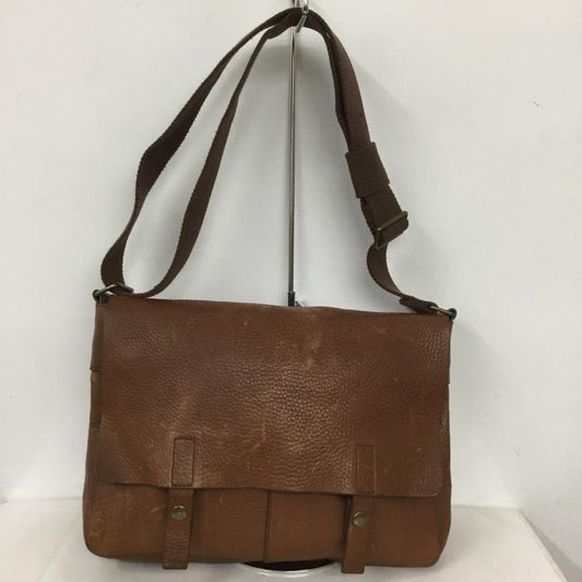 ギャップ GAP ショルダーバッグ ショルダーバッグ レザーバッグ 牛革 無地 茶 / ブラウン /  メンズ USED 古着 中古 10134637