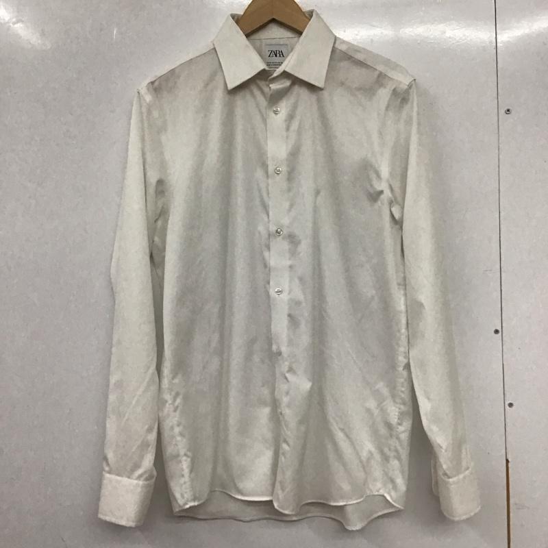 ザラ ZARA シャツ、ブラウス 長袖 長袖シャツ 無地シャツ カラーシャツ M 無地 白 / ホワイト /  メンズ USED 古着 中古 10133981
