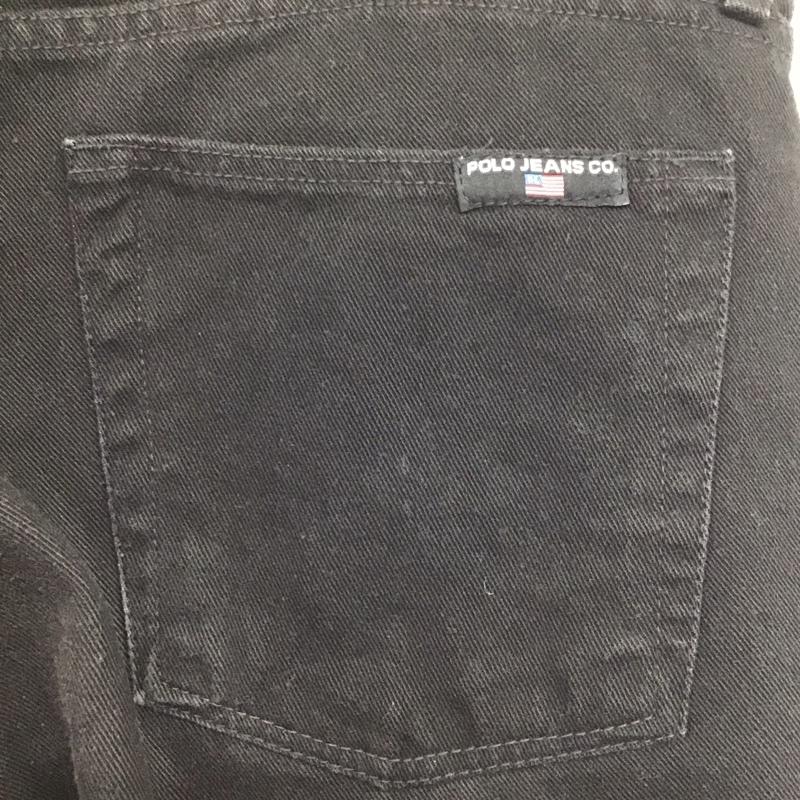 ポロジーンズカンパニー POLO JEANS COMPANY パンツ デニム、ジーンズ デニムパンツ ワイドパンツ カジュアルパンツ ストレッチパンツ 40 無地 黒 / ブラック /  メンズ USED 古着 中古 10145370