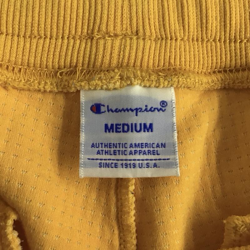 チャンピオン Champion ボトムス ボトムス C8-P205 Champion×X-LARGE REVERSEWEAVEPANT スウェットパンツ コラボ M ロゴ、文字 黄 / イエロー /  メンズ USED 古着 中古 10110333