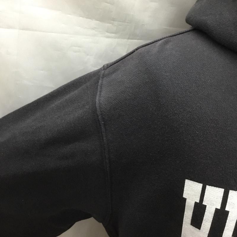 チャンピオン Champion パーカー 長袖 長袖パーカー フード付きパーカー プリントスウェット トレーナー M ロゴ、文字 黒 / ブラック /  メンズ USED 古着 中古 10121075