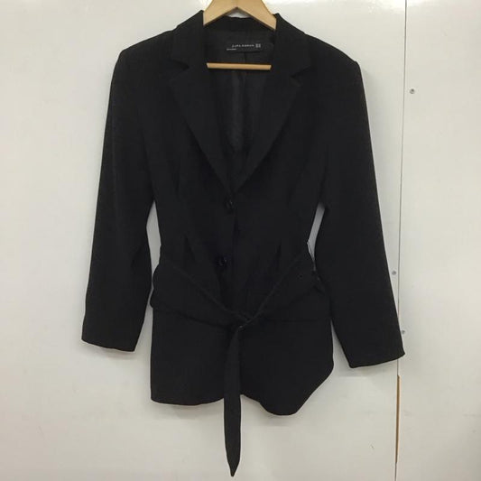 ザラウーマン ZARA WOMAN ジャケット、上着 ジャケット、ブレザー カジュアルジャケット アウター カラージャケット ウエスト切り替え XS 無地 黒 / ブラック /  レディース USED 古着 中古 10133017