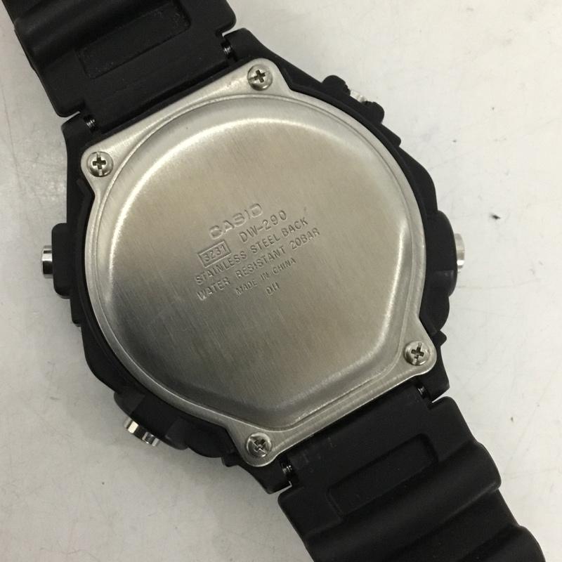 カシオ CASIO 腕時計 デジタル DW-290 チープカシオ ロゴ、文字 黒 / ブラック /  メンズ USED 古着 中古 10145837