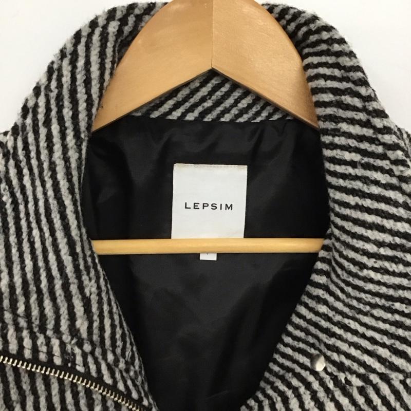 レプシィム LEPSIM ジャケット、上着 ジャンパー、ブルゾン lpu70719AD BIGブルゾン総柄ジャケット FREE  白 / ホワイト / X 黒 / ブラック /  レディース USED 古着 中古 10147756