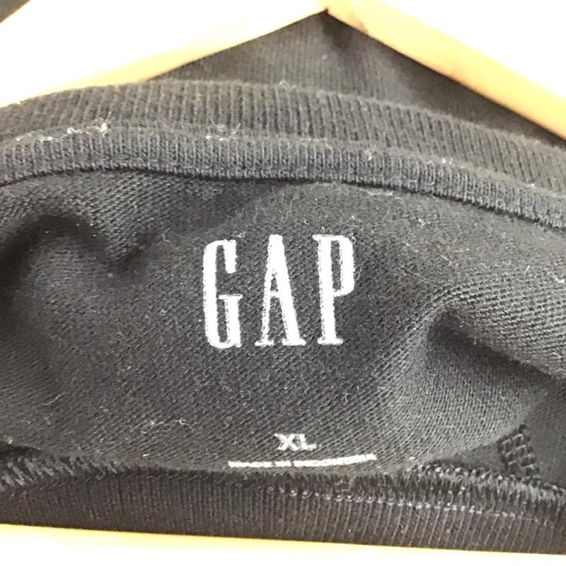 ギャップ GAP トレーナー 半袖 半袖スウェットカットソー クルーネックカットソー プリントカットソー XL ロゴ、文字 黒 / ブラック /  メンズ USED 古着 中古 10149114