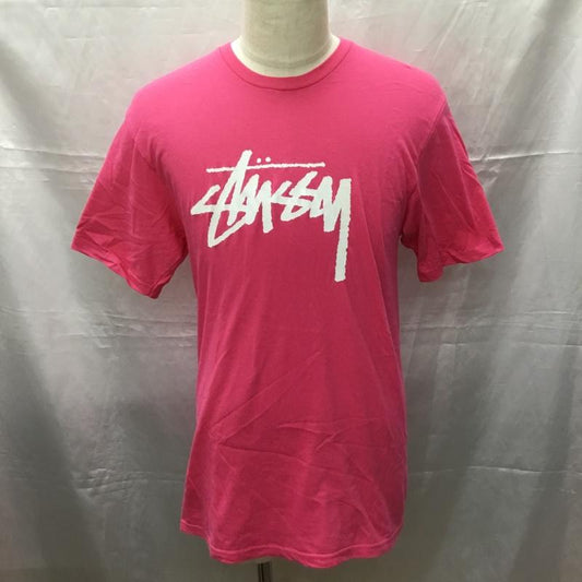 ステューシー STUSSY Tシャツ 半袖 M ロゴ、文字 桃 / ピンク /  メンズ USED 古着 中古 10113433