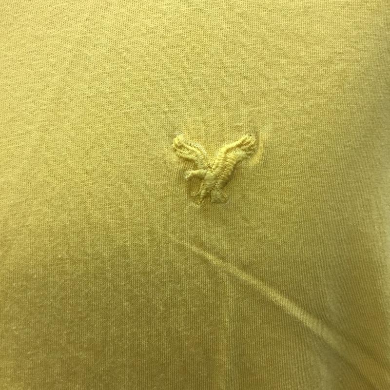 アメリカンイーグル AMERICANEAGLE Tシャツ 半袖 Vネック M ワンポイント 黄 / イエロー /  メンズ USED 古着 中古 10115516
