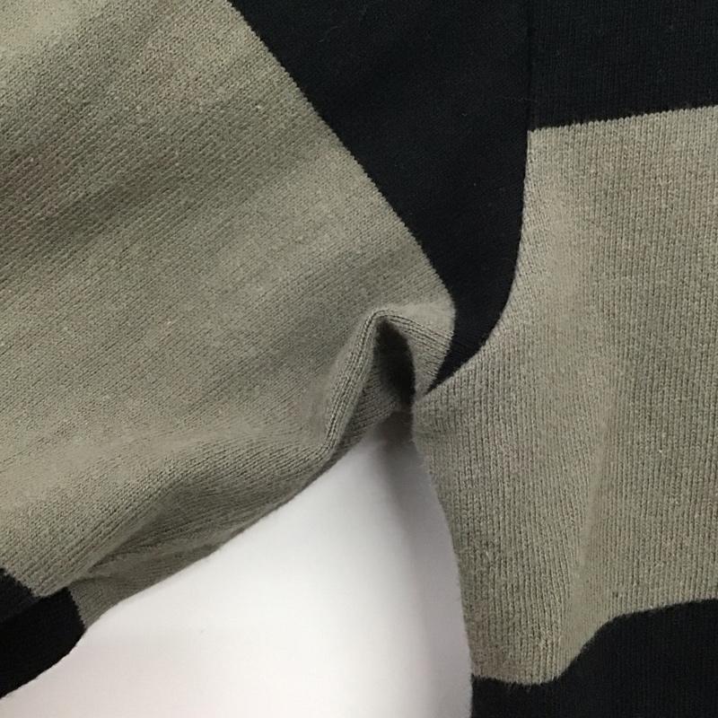 アベイシングエイプ A BATHING APE ポロシャツ 長袖 長袖ポロシャツ 長袖カットソー カラーシャツ XS ボーダー柄 黒 / ブラック / X 灰 / グレー /  メンズ USED 古着 中古 10138772