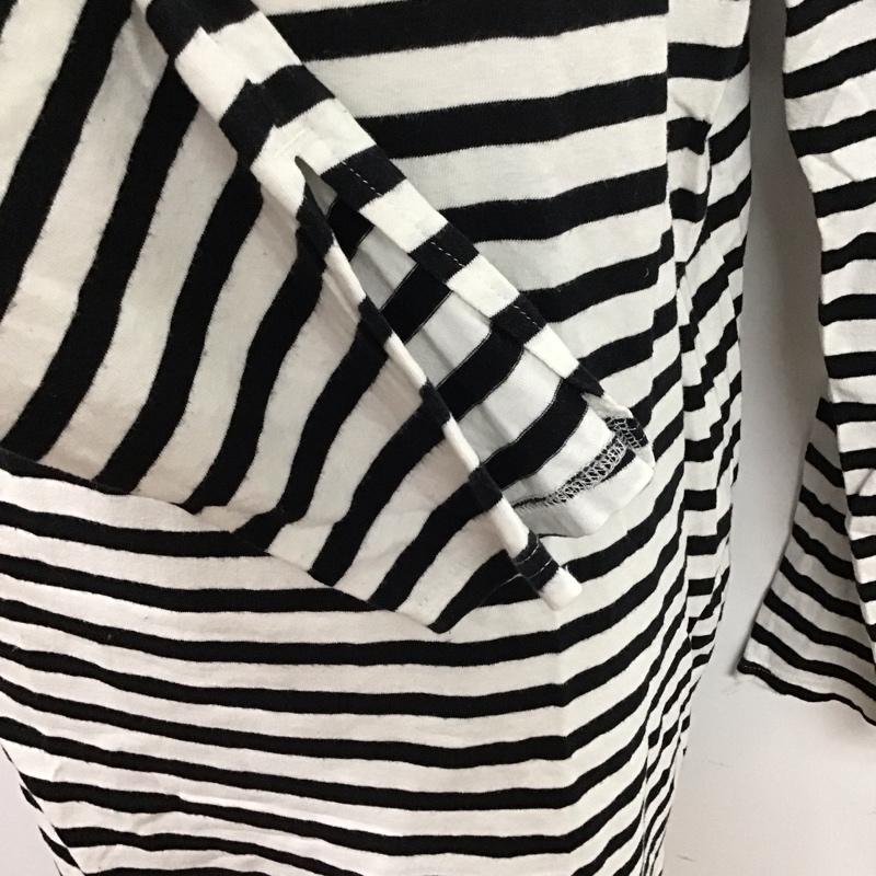 アンユーズド UNUSED カットソー 長袖 長袖カットソー クルーネックカットソー ロングスリーブカットソー ボーダーTシャツ 3 ボーダー柄 白 / ホワイト / X 黒 / ブラック /  メンズ USED 古着 中古 10124170