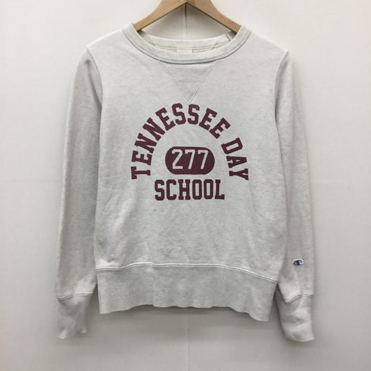 チャンピオン Champion トレーナー 長袖 ランタグ M ロゴ、文字 灰 / グレー /  レディース USED 古着 中古 10138230