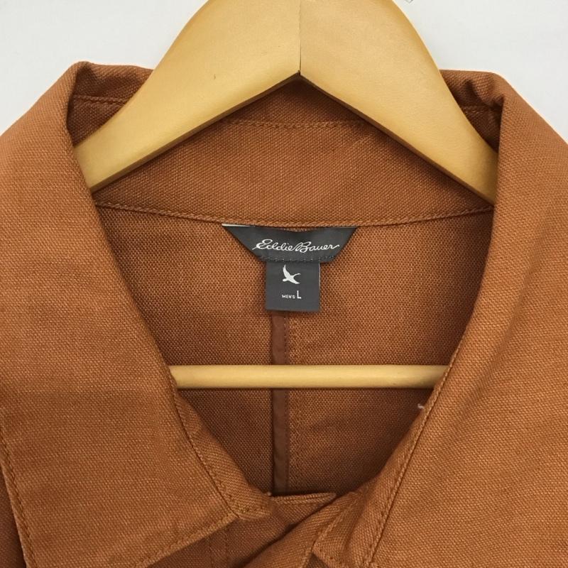 エディーバウアー Eddie Bauer ジャケット、上着 ジャンパー、ブルゾン 長袖ジャケット アウター 前ボタン カラージャケット L 無地 橙 / オレンジ /  メンズ USED 古着 中古 10147519
