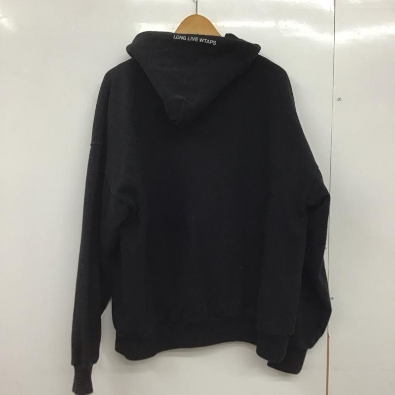 ダブルタップス W)TAPS パーカー 長袖 3 プリント X ロゴ、文字 黒 / ブラック /  メンズ USED 古着 中古 10145645