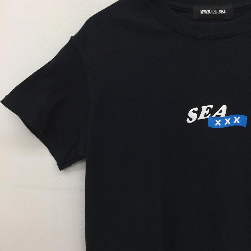 ウィンダンシー WIND AND SEA Tシャツ 半袖 XXX-WDS-02　GX-S20－WSST-02　WIND AND SEA × GOD SELECTION XXX S ロゴ、文字 黒 / ブラック /  メンズ USED 古着 中古 10127863