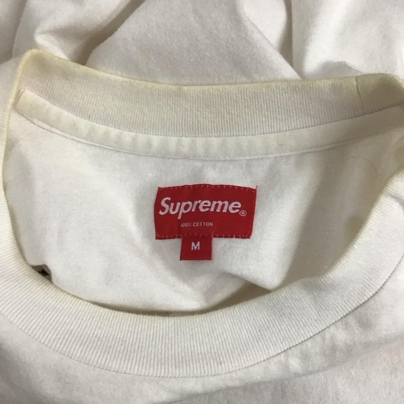 シュプリーム Supreme Tシャツ 半袖 18AW FloralLogoTee 半袖カットソー クルーネックカットソー M ロゴ、文字 白 / ホワイト /  メンズ USED 古着 中古 10126726