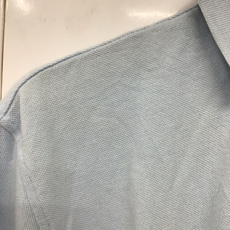 トミーヒルフィガー TOMMY HILFIGER ポロシャツ 半袖 半袖ポロシャツ 半袖カットソー カラーシャツ S ロゴ、文字 水色 / ライトブルー /  メンズ USED 古着 中古 10130146