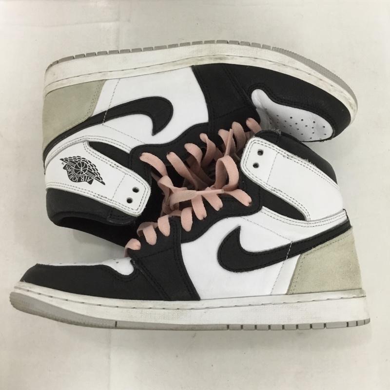 ナイキ NIKE スニーカー スニーカー 55588-108 AIR JORDAN 1 RETRO HIGH OG 26cm 箱有 26.0cm ロゴ、文字 白 / ホワイト / X 黒 / ブラック /  メンズ USED 古着 中古 10132559