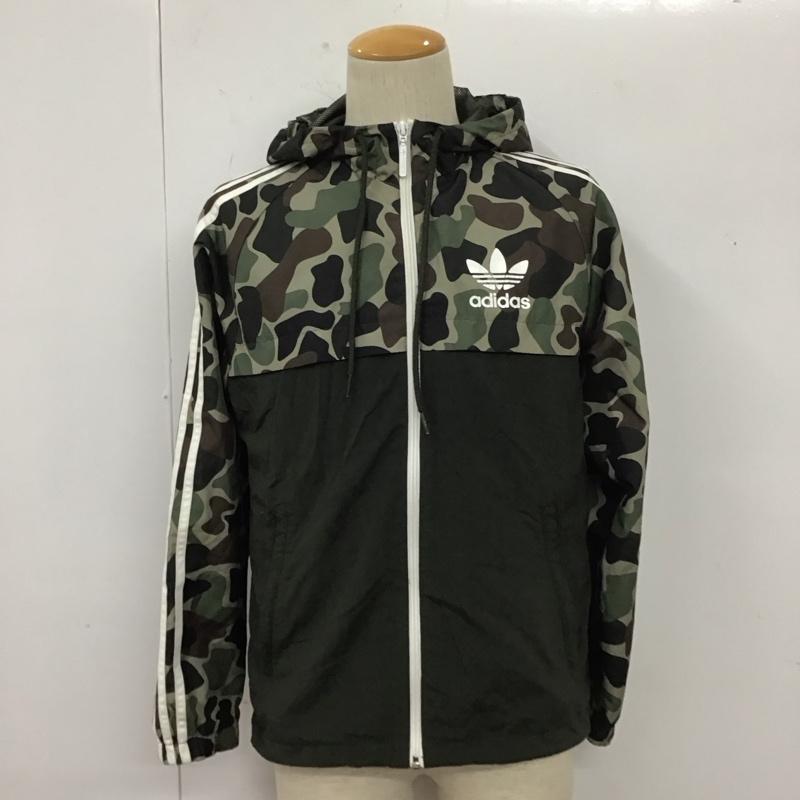 アディダス adidas ジャケット、上着 ジャケット、ブレザー BS4907 カモ ナイロンジャケット 迷彩 M ロゴ、文字 カーキ / カーキ / X 茶 / ブラウン / X 緑 / グリーン /  メンズ USED 古着 中古 10112222