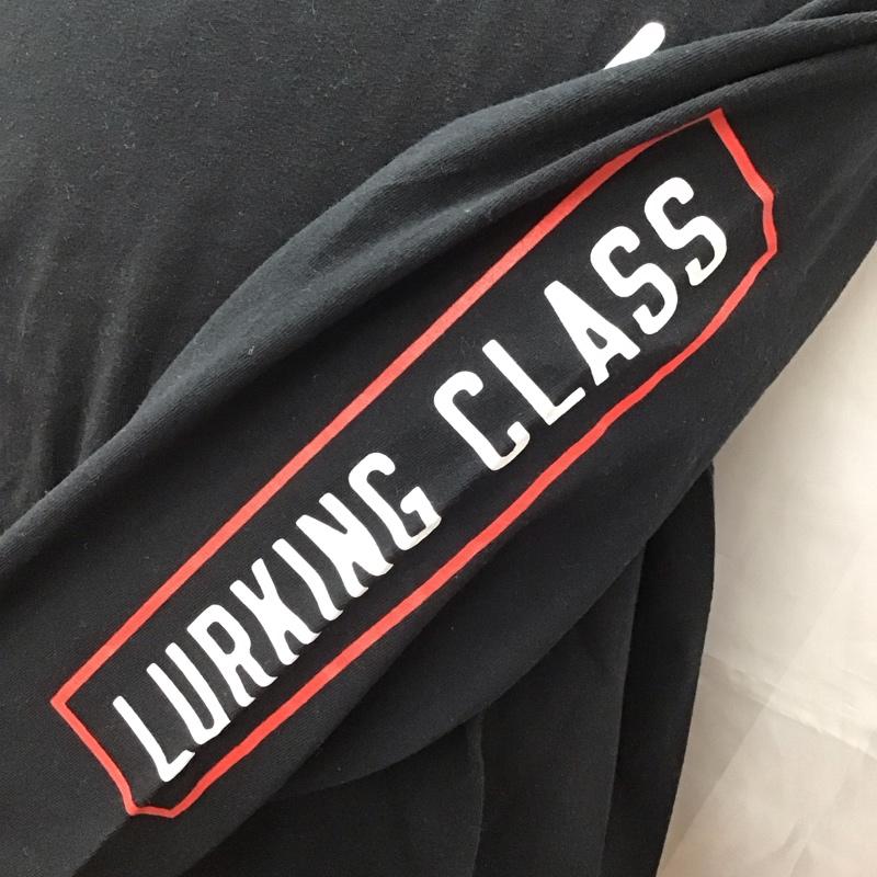 ラーキングクラス LURKING CLASS カットソー 長袖 長袖カットソー クルーネックカットソー ロングスリーブカットソー プリントTシャツ L ロゴ、文字 黒 / ブラック /  メンズ USED 古着 中古 10113198