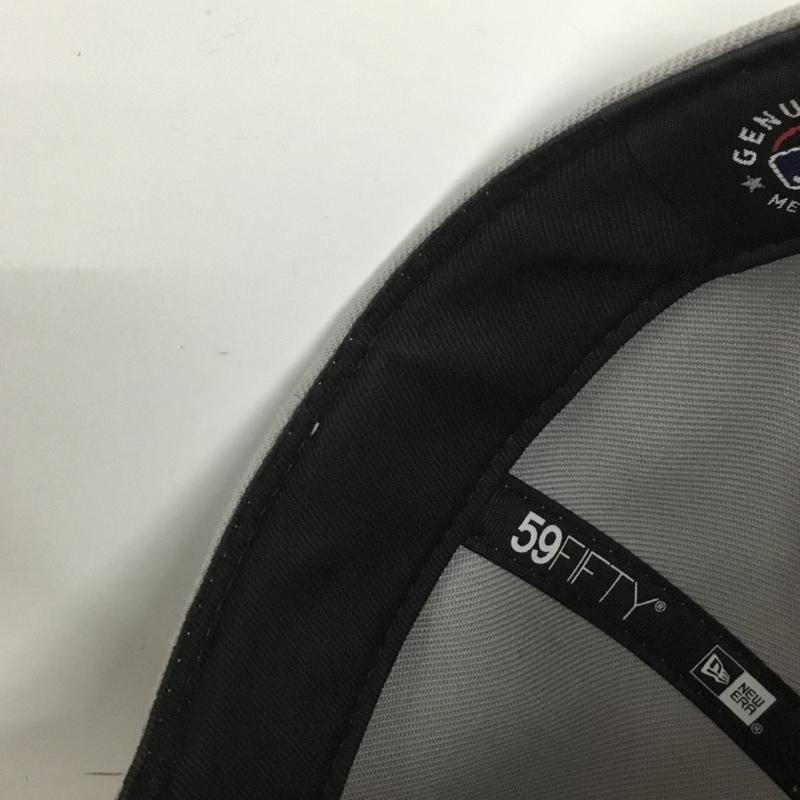 ニューエラ NEW ERA 帽子 キャップ NY ニューヨークヤンキース 59FIFTY 61.5cm ロゴ、文字 灰 / グレー /  メンズ USED 古着 中古 10140496