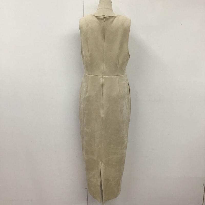 ザラ ZARA ワンピース ロングスカート 3046 837 712 ノースリーブ スリット M 無地 ベージュ / ベージュ /  レディース USED 古着 中古 10119617