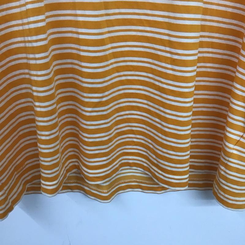 ナイキ NIKE Tシャツ 半袖 半袖カットソー プリントTシャツ クルーネックカットソー XXL ボーダー柄 白 / ホワイト / X 橙 / オレンジ /  メンズ USED 古着 中古 10133130