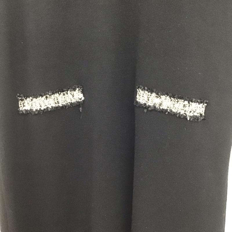 ザラ ZARA ワンピース ひざ丈スカート 6254 011 800 襟付きワンピース ニットワンピース 半袖 M 無地 黒 / ブラック /  レディース USED 古着 中古 10146931