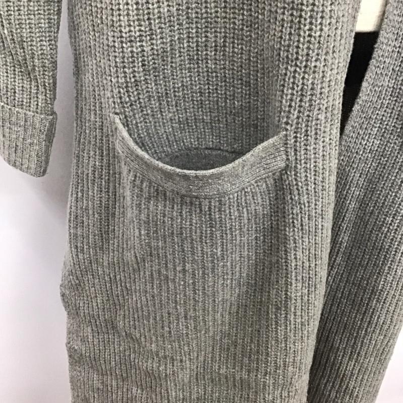 ポロラルフローレン POLO RALPH LAUREN カーディガン 長袖 長袖カーディガン ニットカーデガン 前開き S 無地 灰 / グレー /  レディース USED 古着 中古 10125275