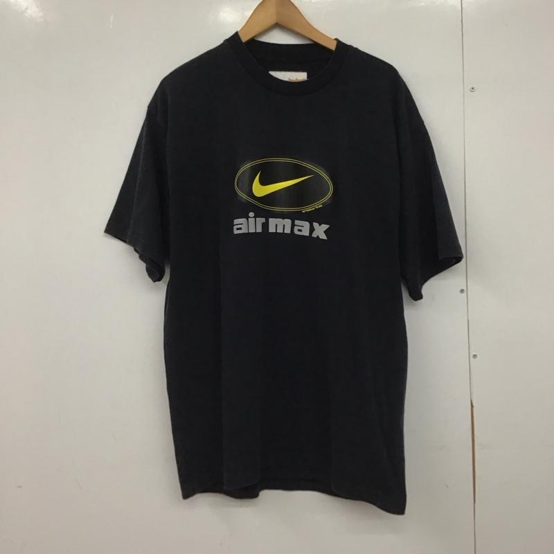 ナイキ NIKE Tシャツ 半袖 半袖カットソー プリントTシャツ クルーネックカットソー XL ロゴ、文字 黒 / ブラック /  メンズ USED 古着 中古 10147856