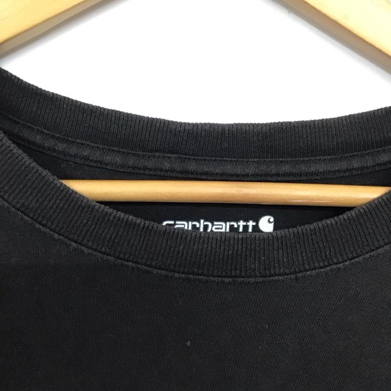 カーハート Carhartt Tシャツ 半袖 半袖カットソー プリントTシャツ クルーネックカットソー M ロゴ、文字 黒 / ブラック /  メンズ USED 古着 中古 10132923