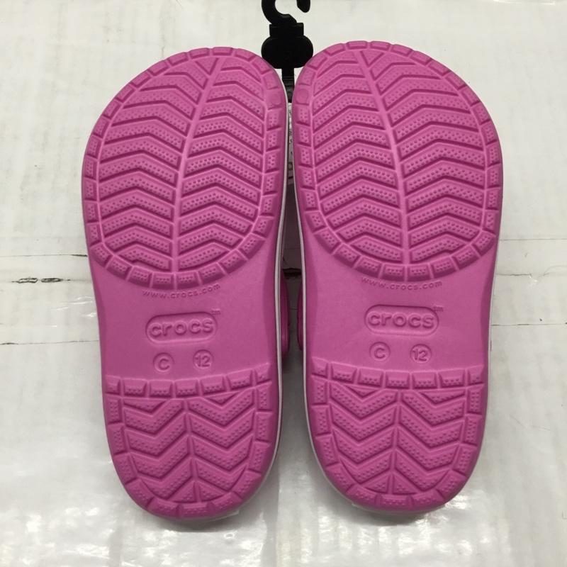 クロックス crocs シューズ シューズ crocband clog k 18.5cm 18.5cm 無地 桃 / ピンク /  ガールズ USED 古着 中古 10122295
