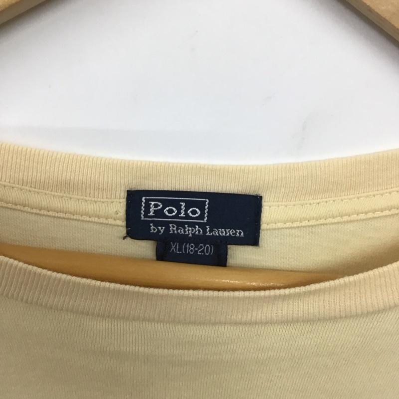 ポロバイラルフローレン Polo by RALPH LAUREN カットソー 長袖 長袖カットソー プリントカットソー クルーネック XL ロゴ、文字 アイボリー / アイボリー /  メンズ USED 古着 中古 10131158